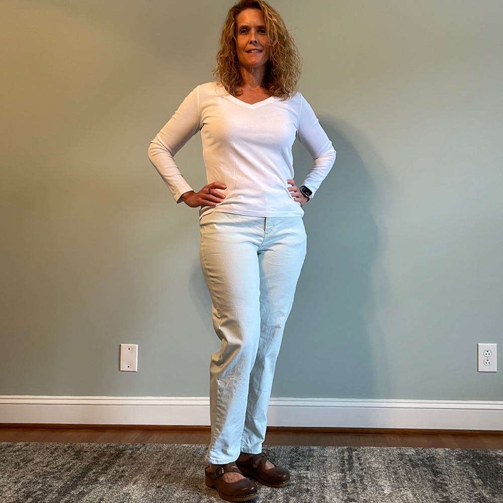 Lite mint colored jeans!